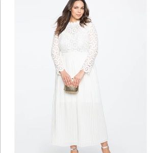 Eloquii Lace Pleated Dress